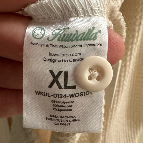 ✨ NWT Kuwalla Tee Waffle knit oversized button shirt XL - Picture 14 of 16